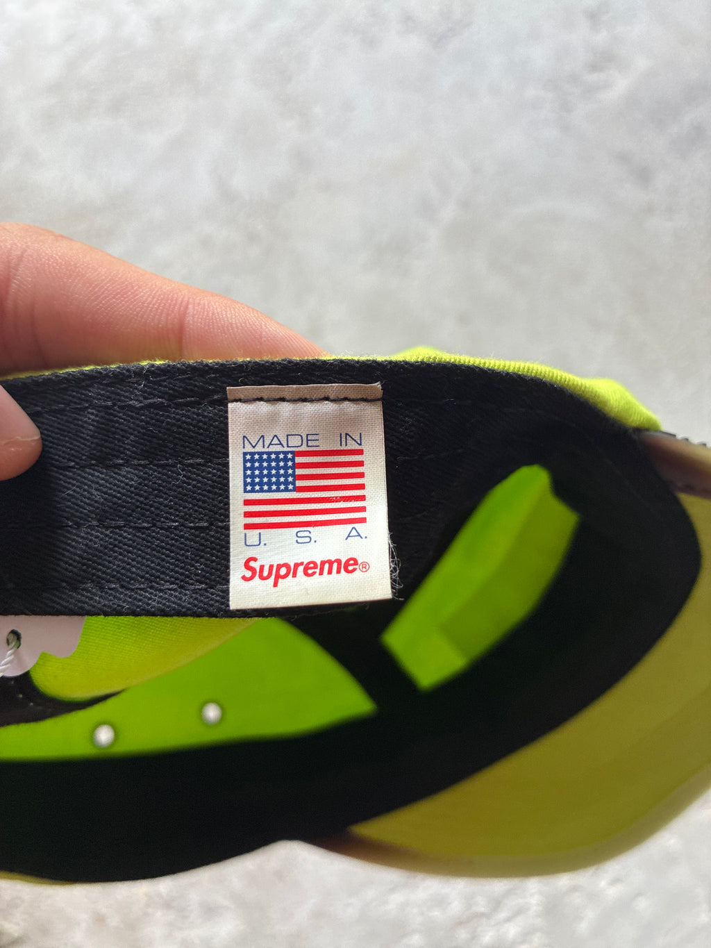 Supreme “WORLDWIDE VISOR TAPE” Camp Cap (Adjustable)