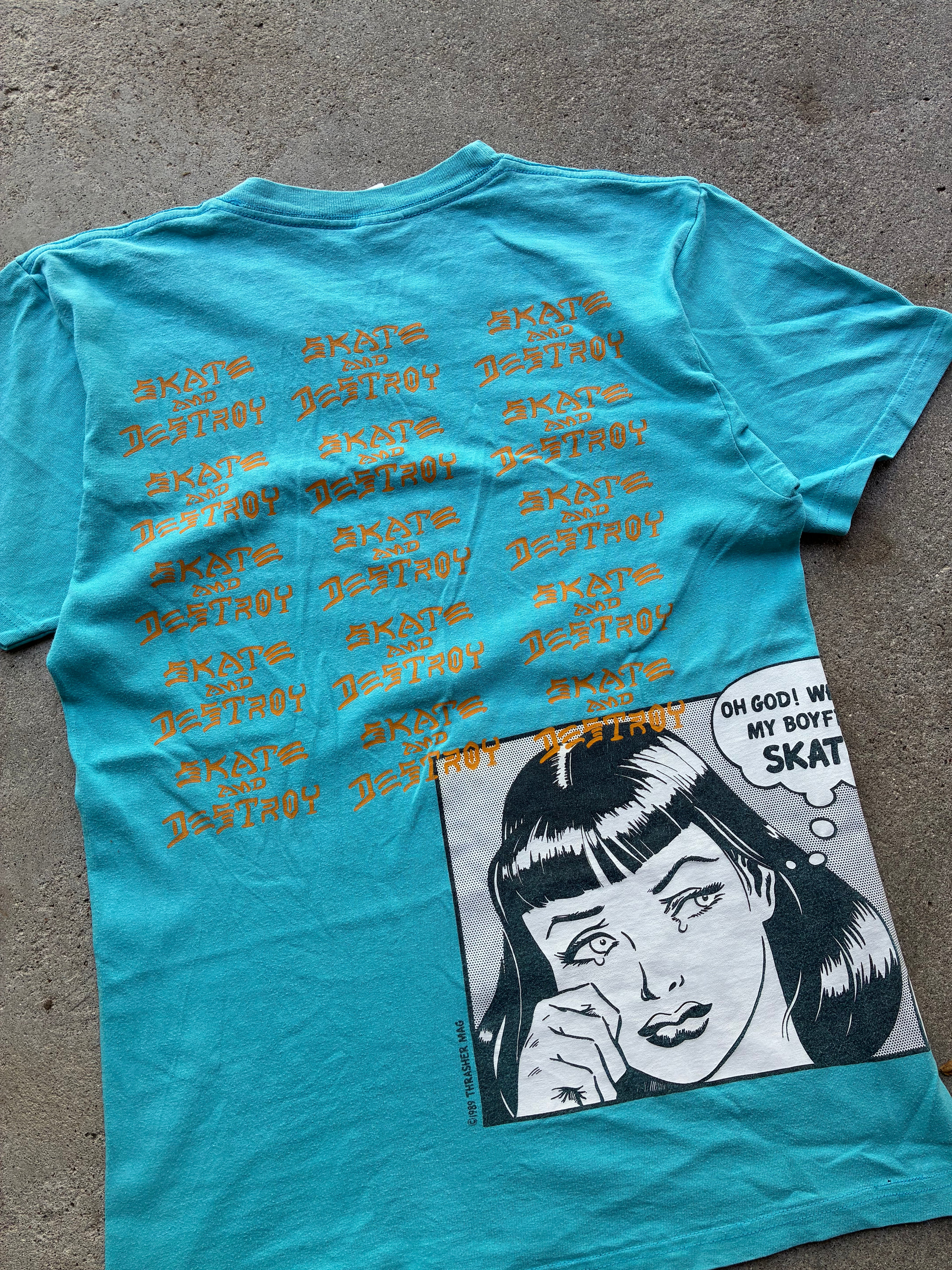 Supreme “THRASHER BOYFRIEND” tee (M)