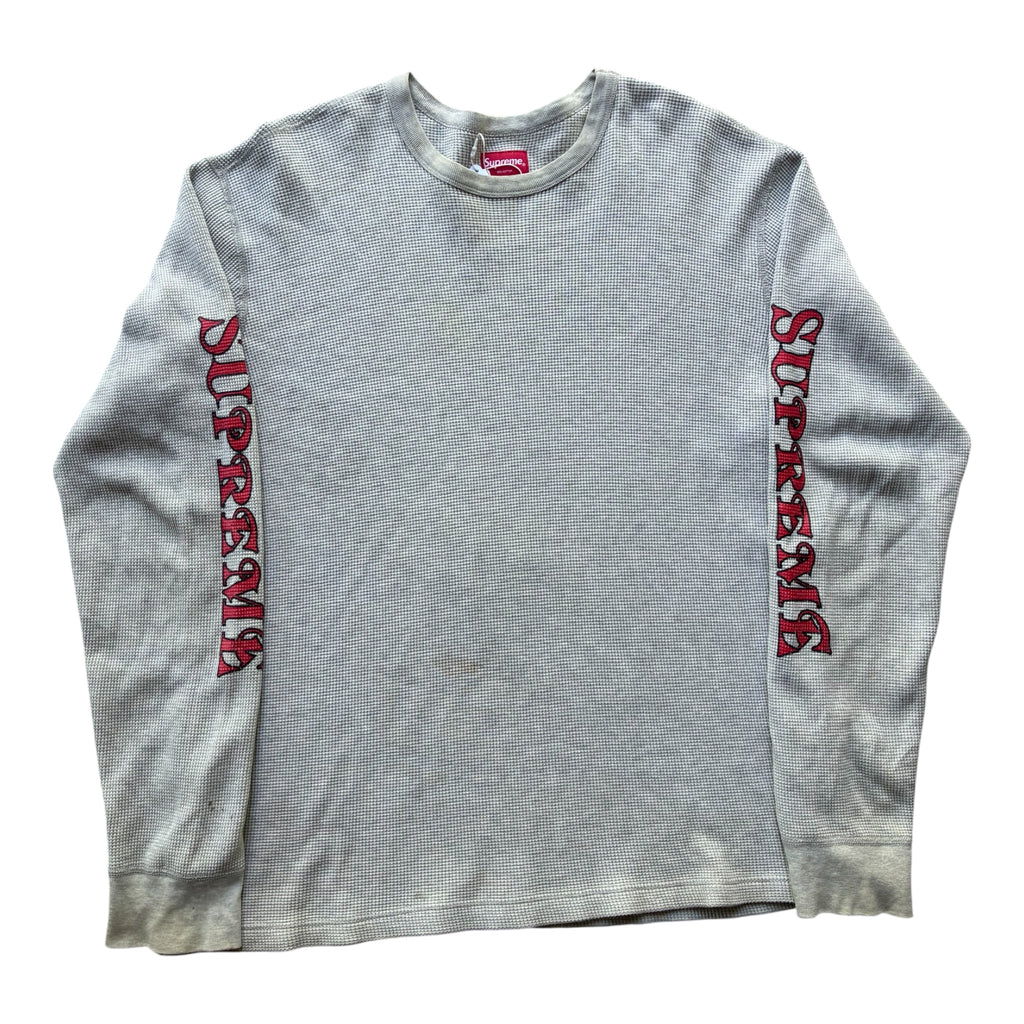 Supreme “LOGO WAFFLE THERMAL” Long Sleeve (M)