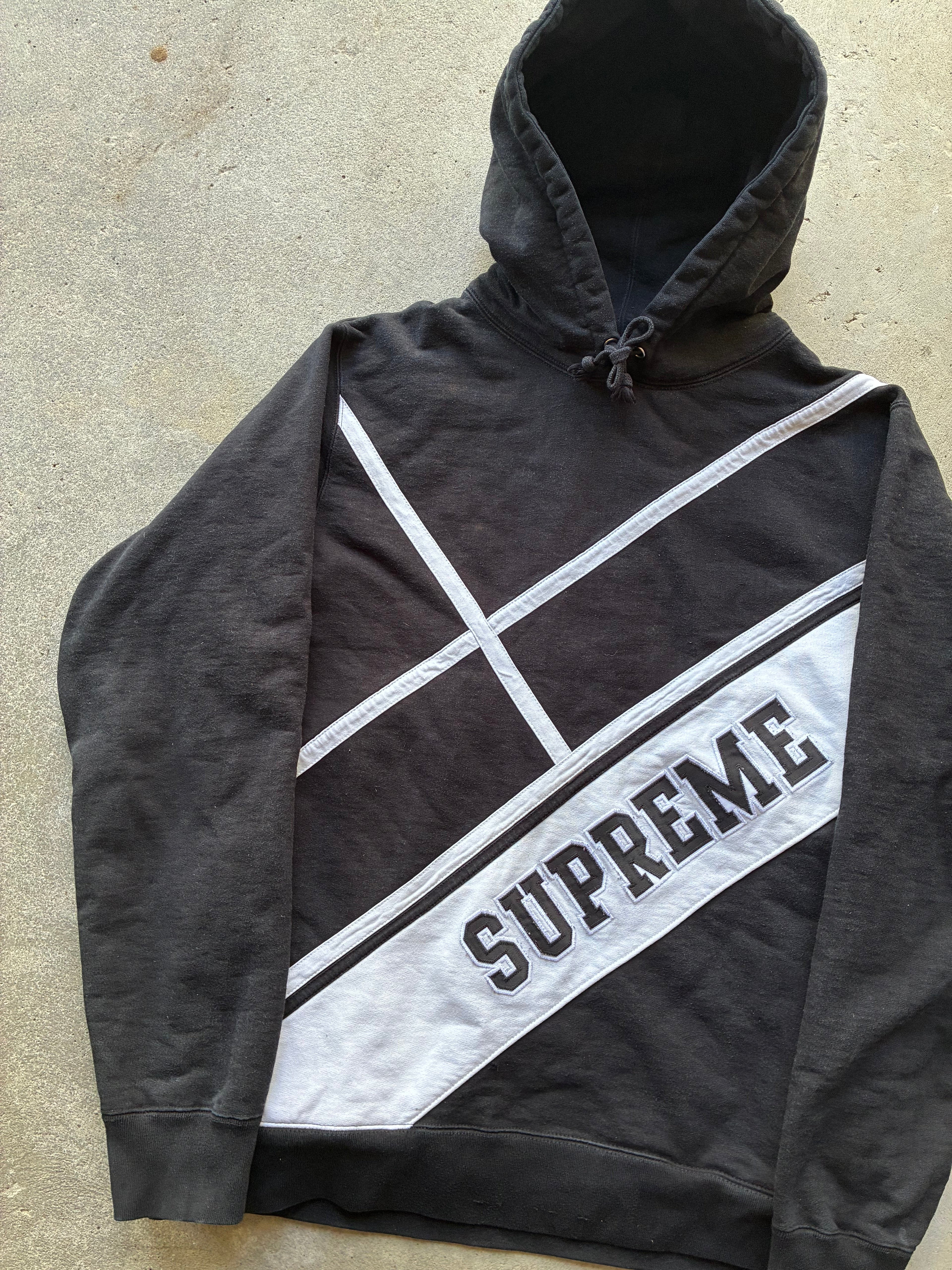 Supreme “DIAGIONAL LOGO” Hooded Hoodie (L)