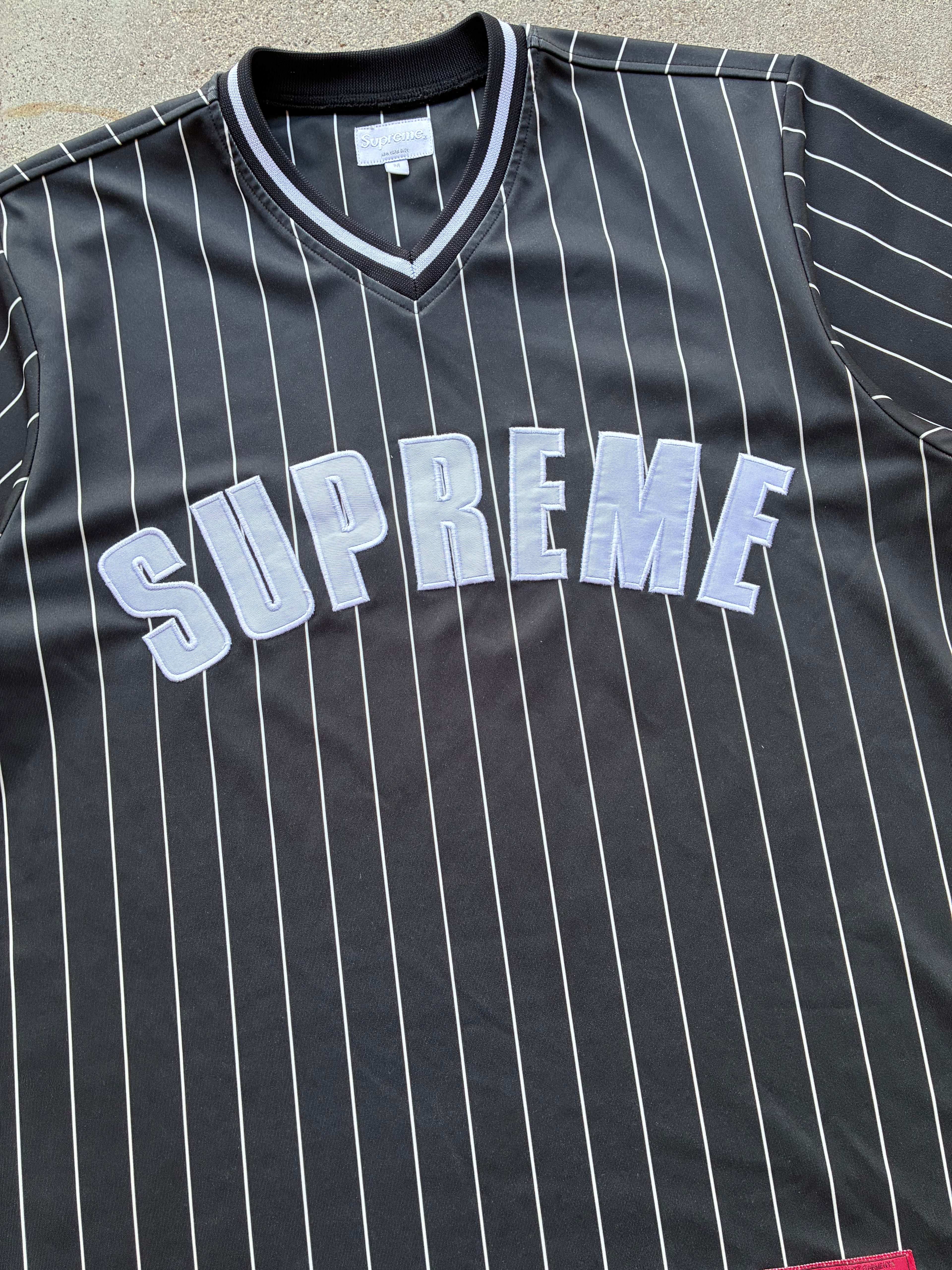Supreme “PINSTRIPE BASEBALL” jersey (M)