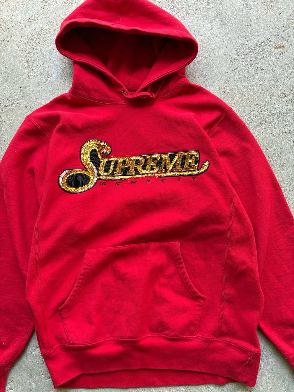 Supreme “SEQUIN VIPER” Hoodie (L)
