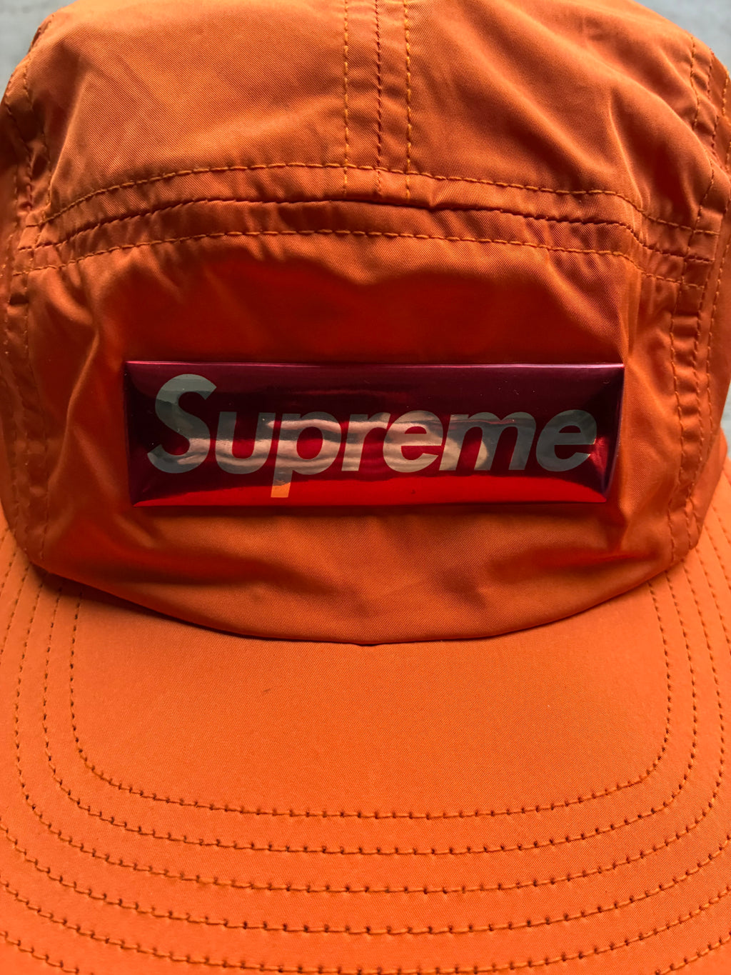 Supreme “LIQUID METAL FW17” Camp Cap (Adjustable)