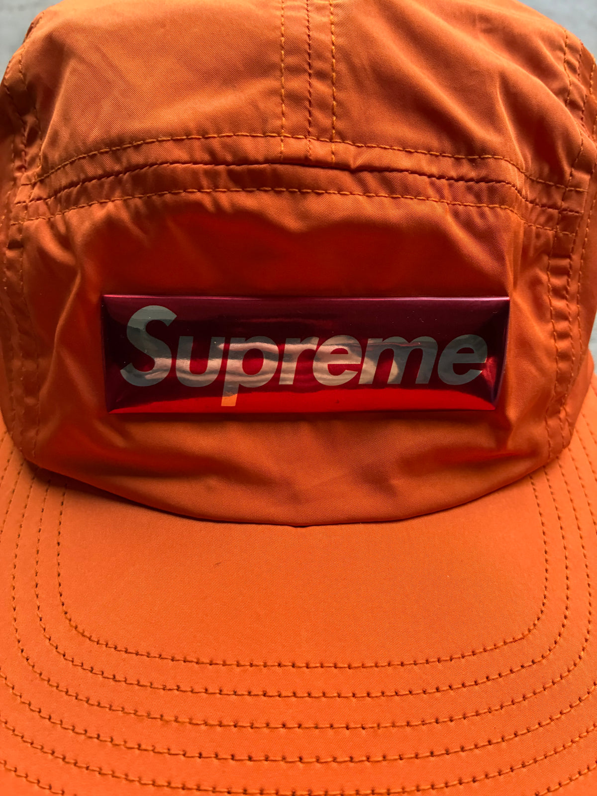 Supreme “LIQUID METAL FW17” Camp Cap (Adjustable)