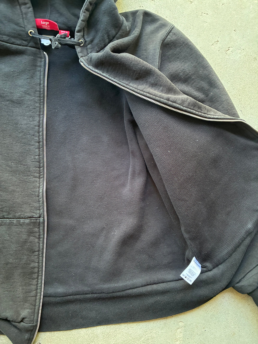 Supreme “THERMAL LOGO” Zip Up hoodie (L)