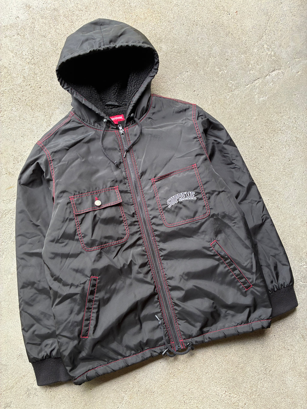 Supreme “SHERPA LINED NYLON” Jacket (L)