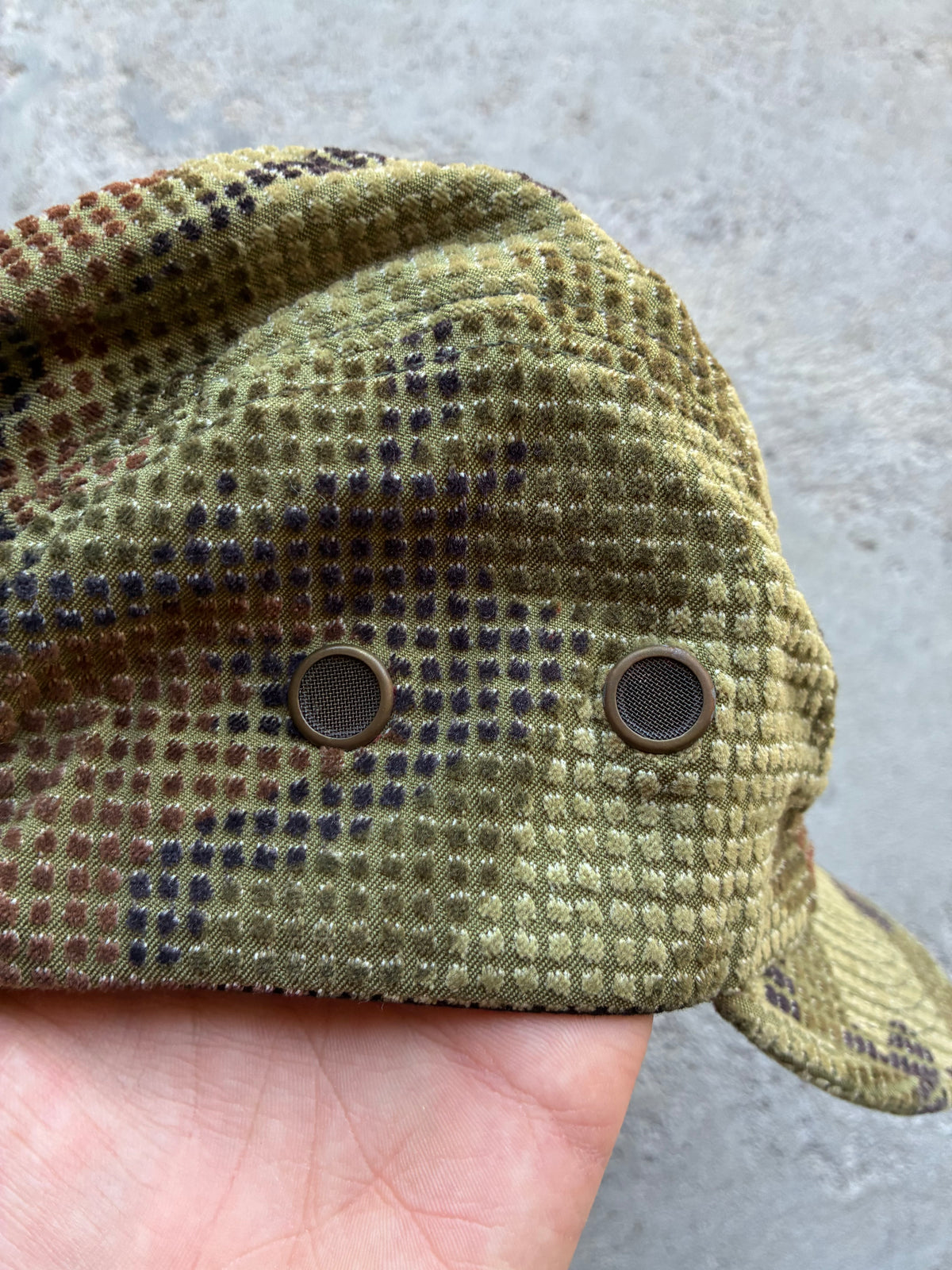 Supreme “CAMO GRID VELVET” Camp Cap (Adjustable)