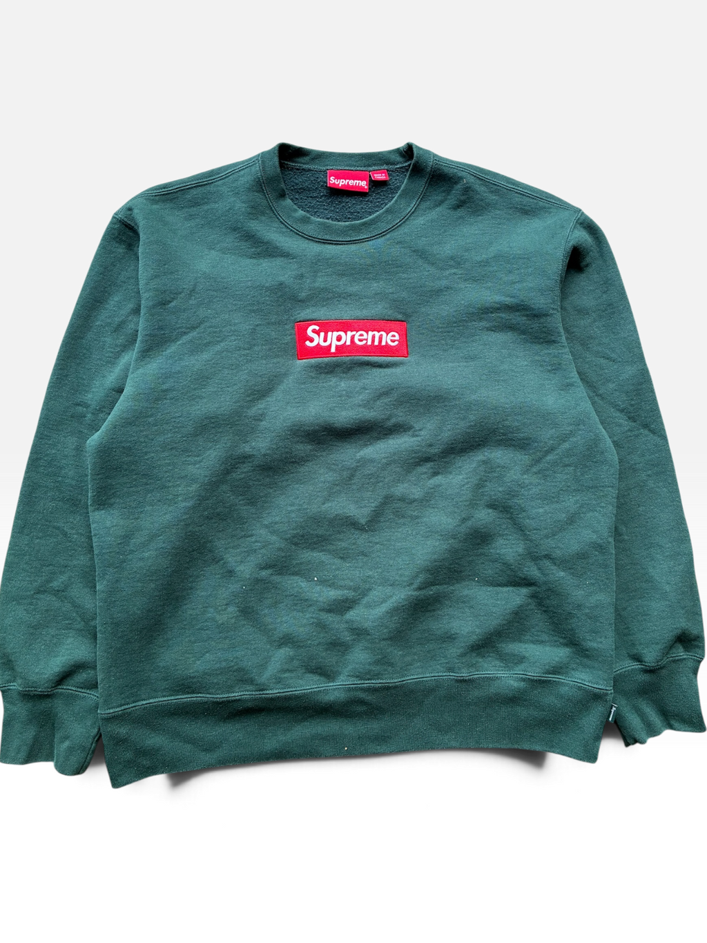 Supreme (FW22 FOREST GREEN) Box Logo. Crewneck (M)