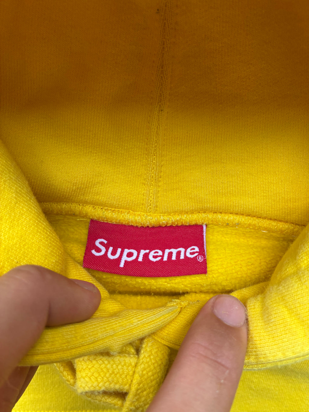 Supreme “TEXT STRIPED LOGO” Hoodie (M)
