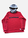 Supreme “HOODED WAFFLE RINGER FW17” Hoodie (L)