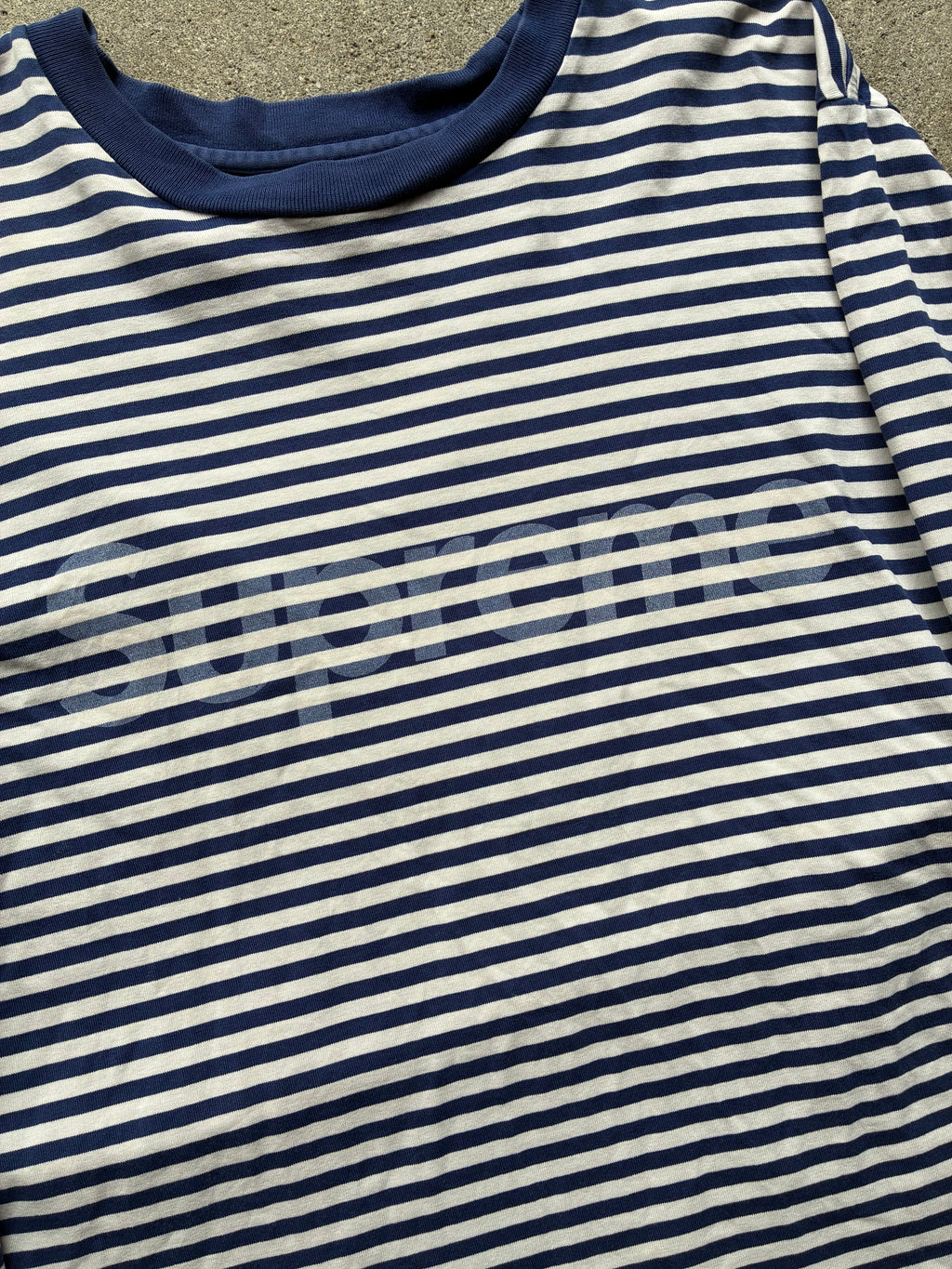 Supreme “STRIPED LOGO” Long Sleeve (M)