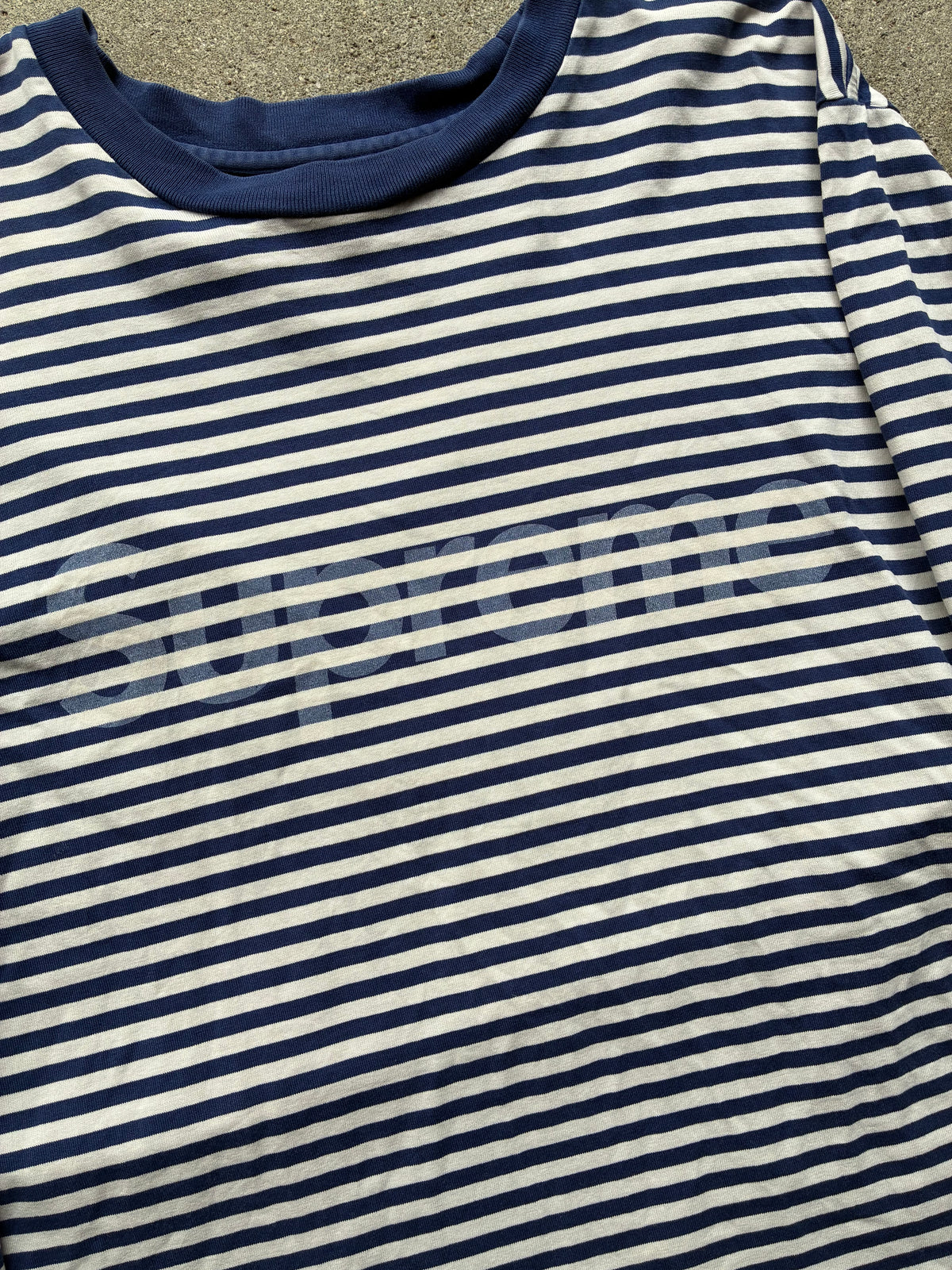Supreme “STRIPED LOGO” Long Sleeve (M)