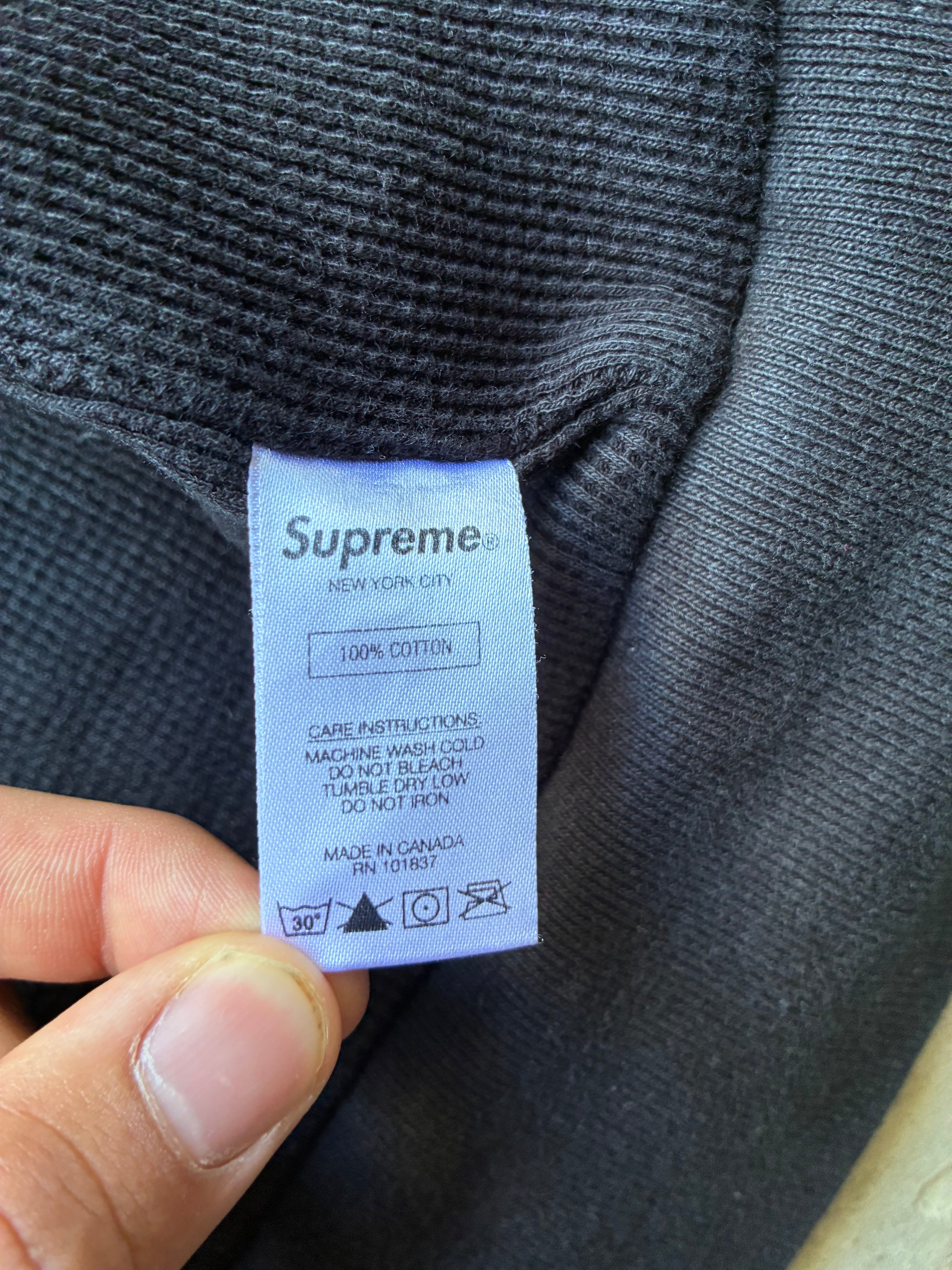 Supreme “THERMAL LOGO” Zip Up hoodie (L)