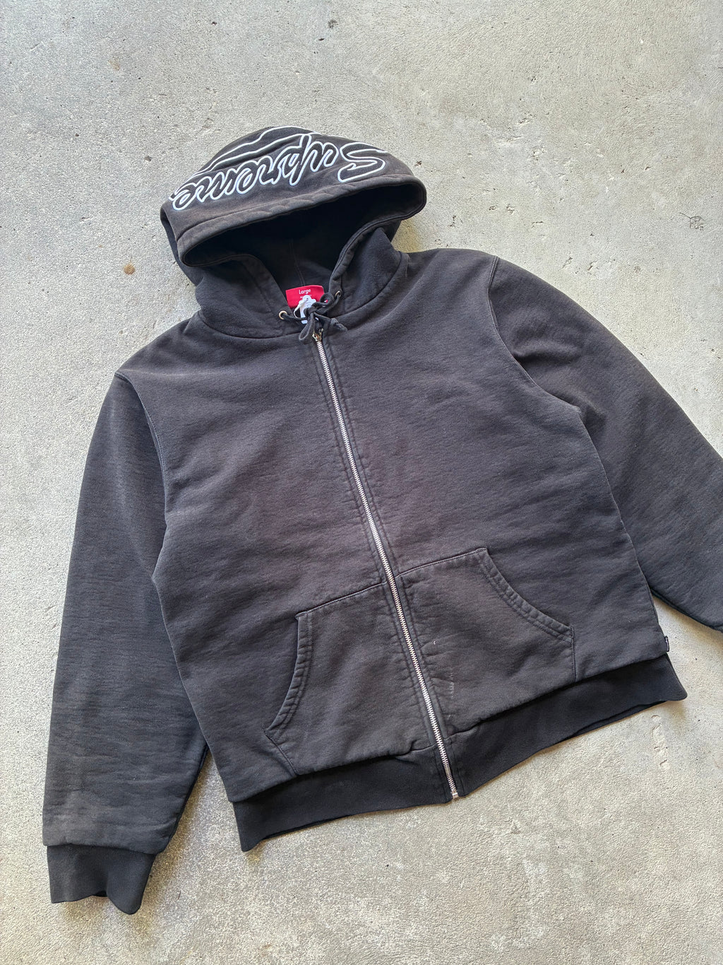 Supreme “THERMAL LOGO” Zip Up hoodie (L)