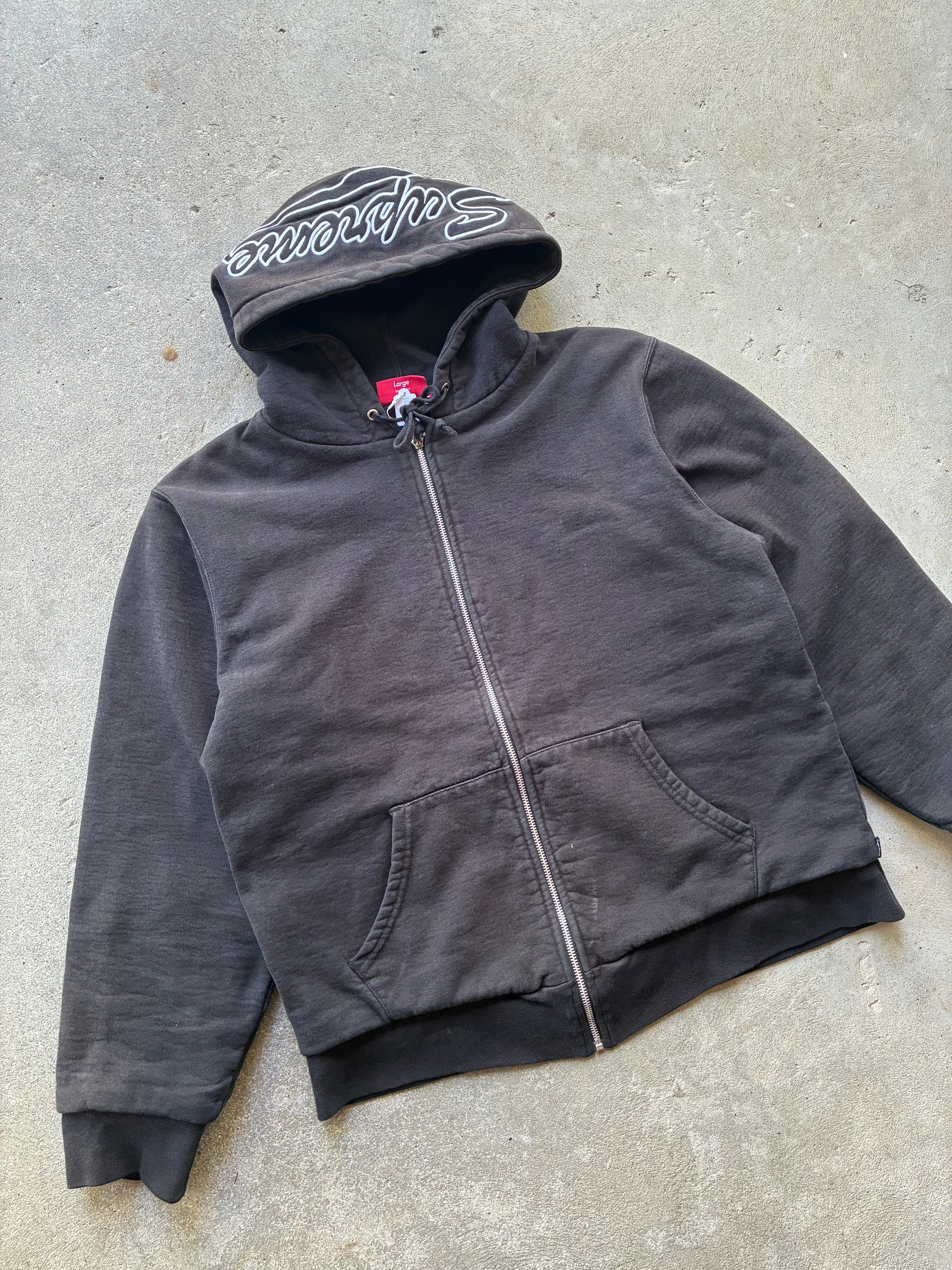 Supreme “THERMAL LOGO” Zip Up hoodie (L)