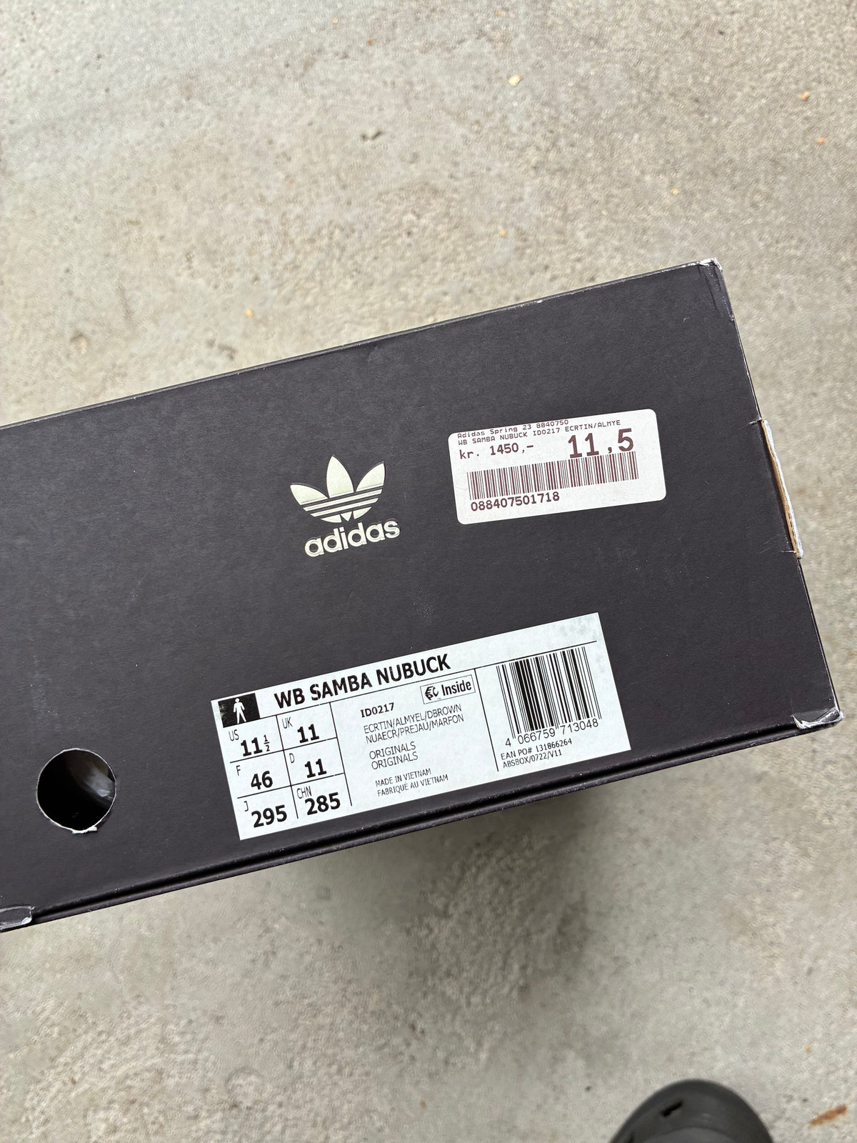 Adidas samba x Wales Bonner ECRU TINT BROWN" (46)