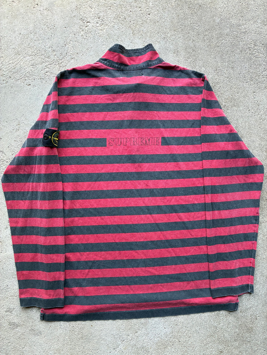 Supreme x Stone island Zip Up Long sleeve polo (M)