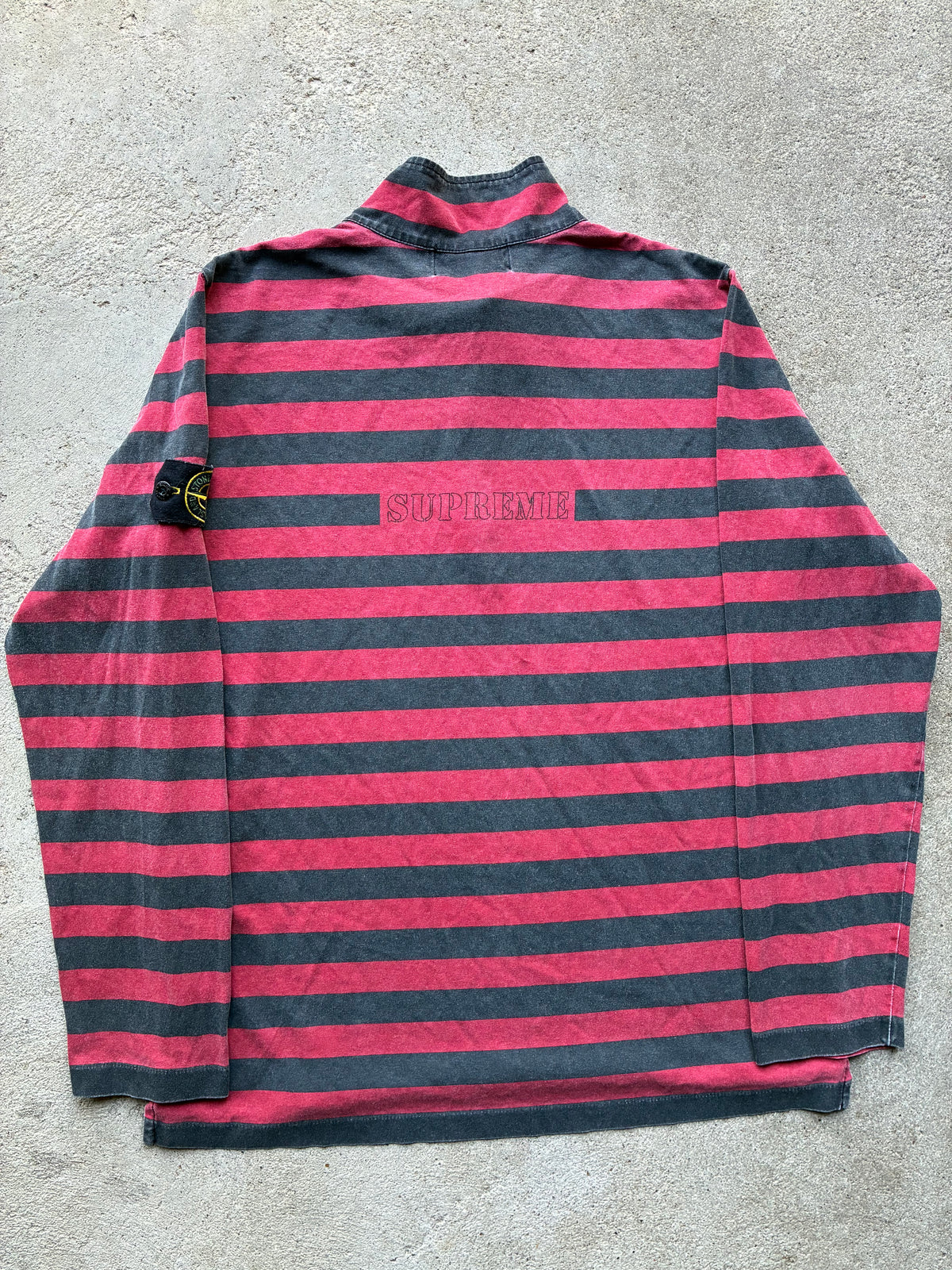 Supreme x Stone island Zip Up Long sleeve polo (M)