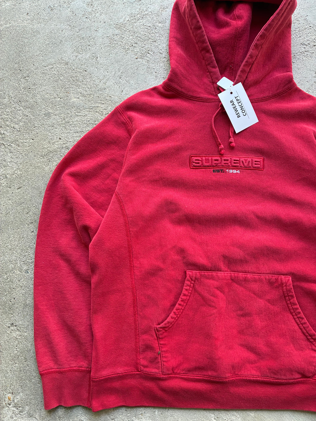 Supreme “EBOSSED LOGO SS18” Hoodie (M)