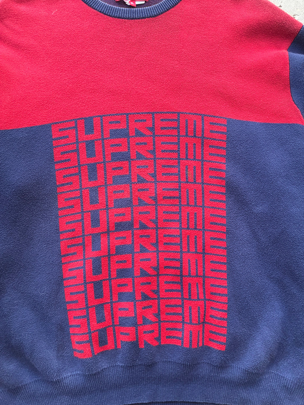 Supreme “REPEAT LOGO” Sweater (XL)
