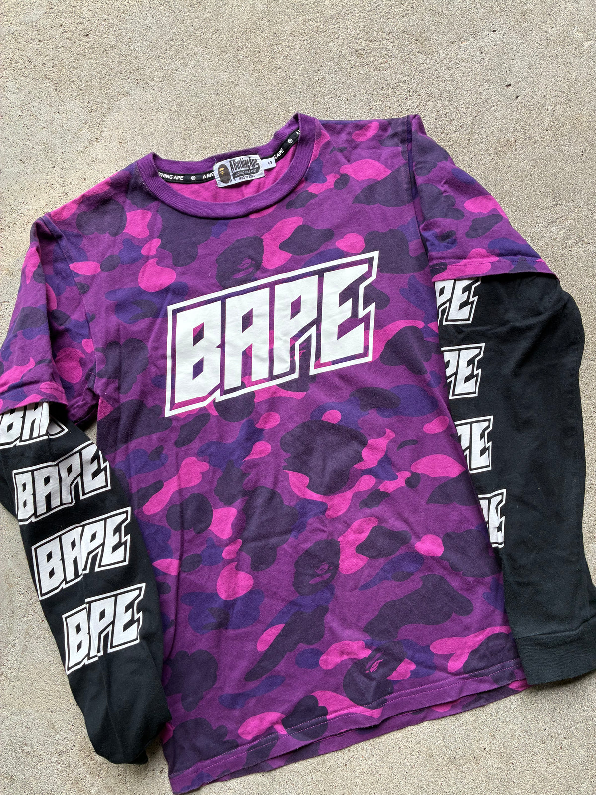 Bape “COLOR CAMO LAYERED” Long Sleeve (S)