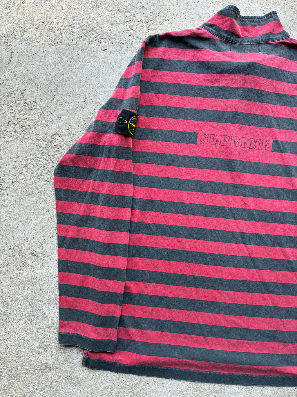 Supreme x Stone island Zip Up Long sleeve polo (M)