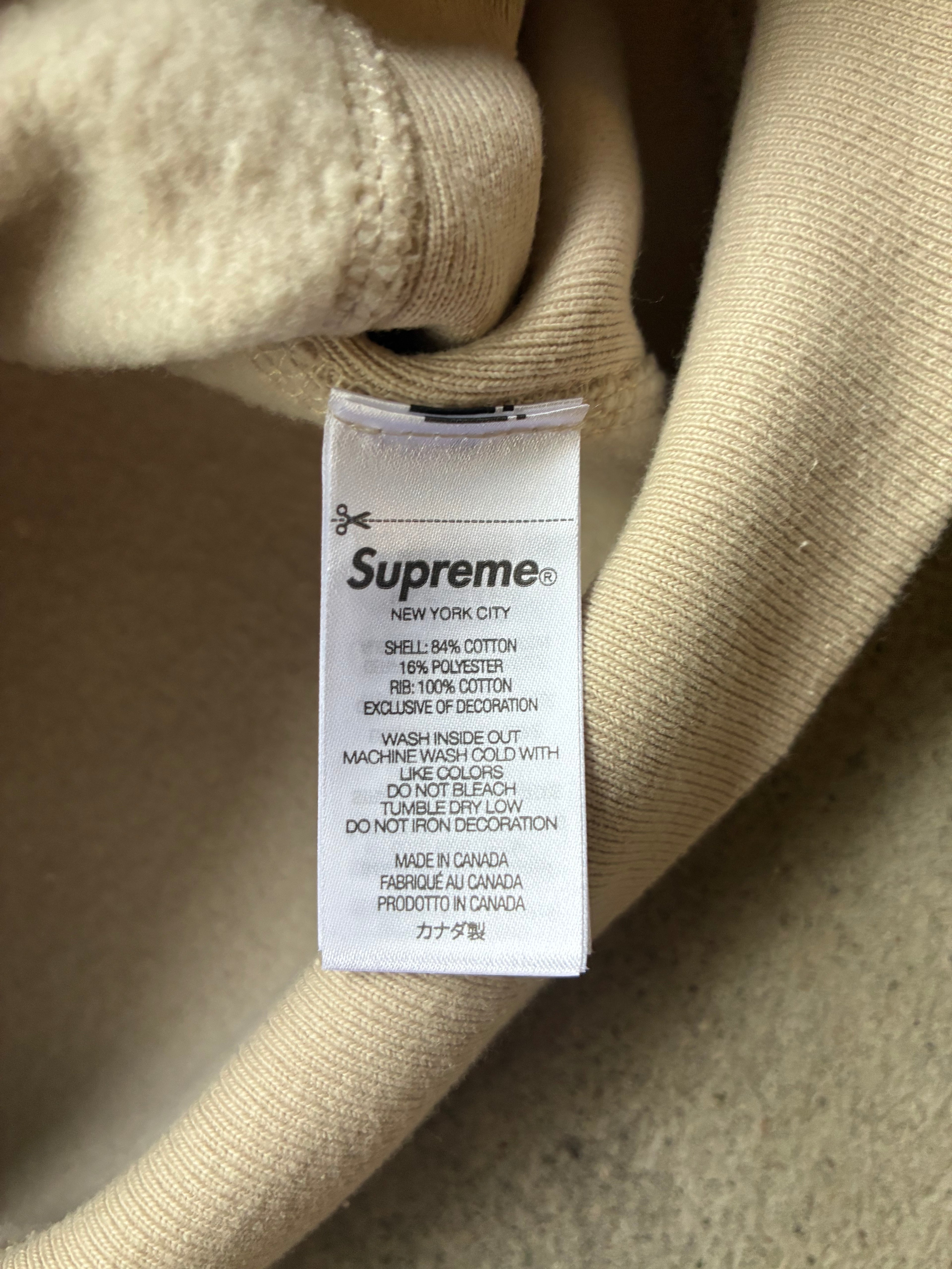 Supreme box logo “FW24 BEIGE” hoodie (M)