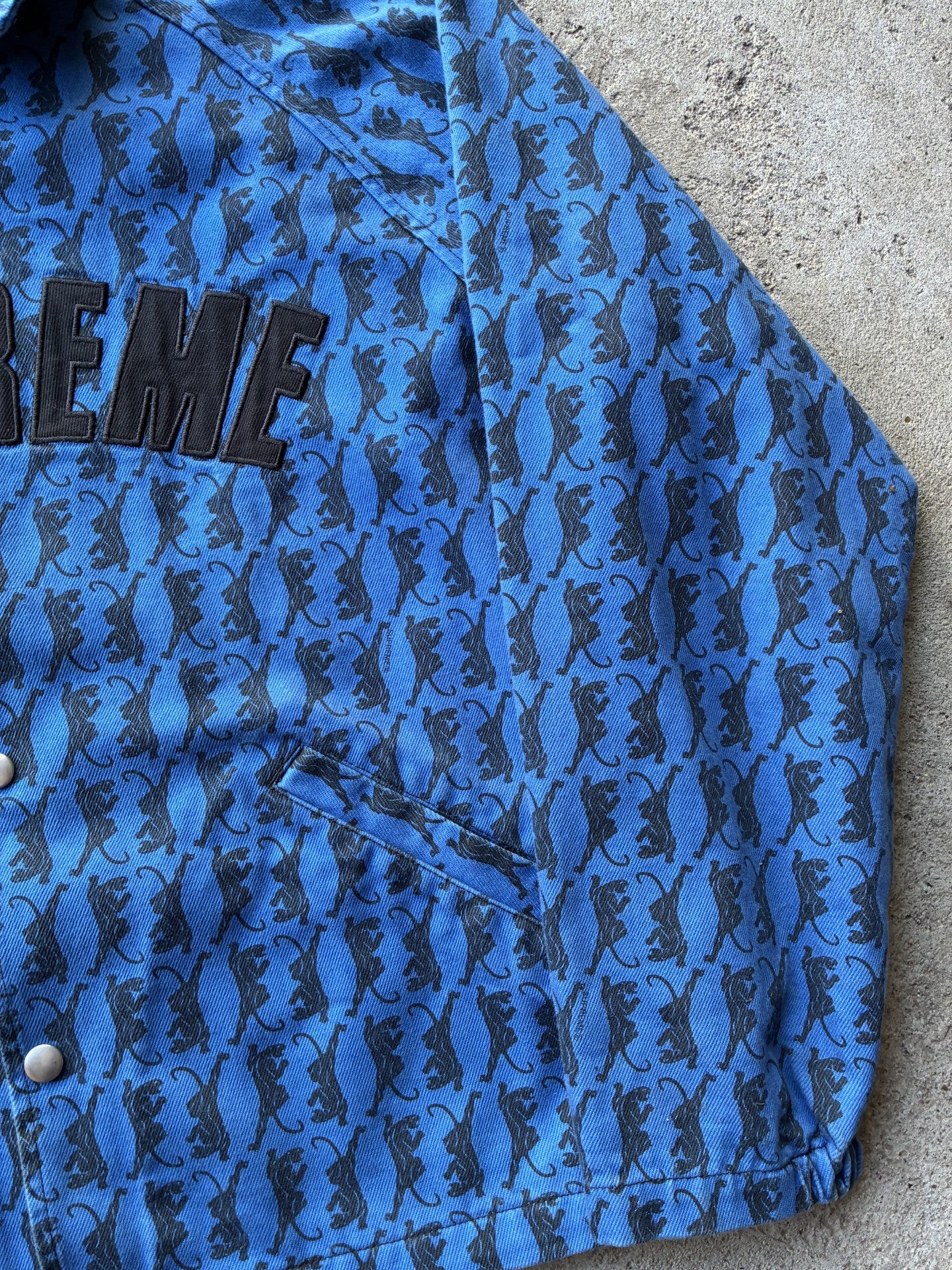 Supreme twill jacket “PANTHER BLUE” (L)